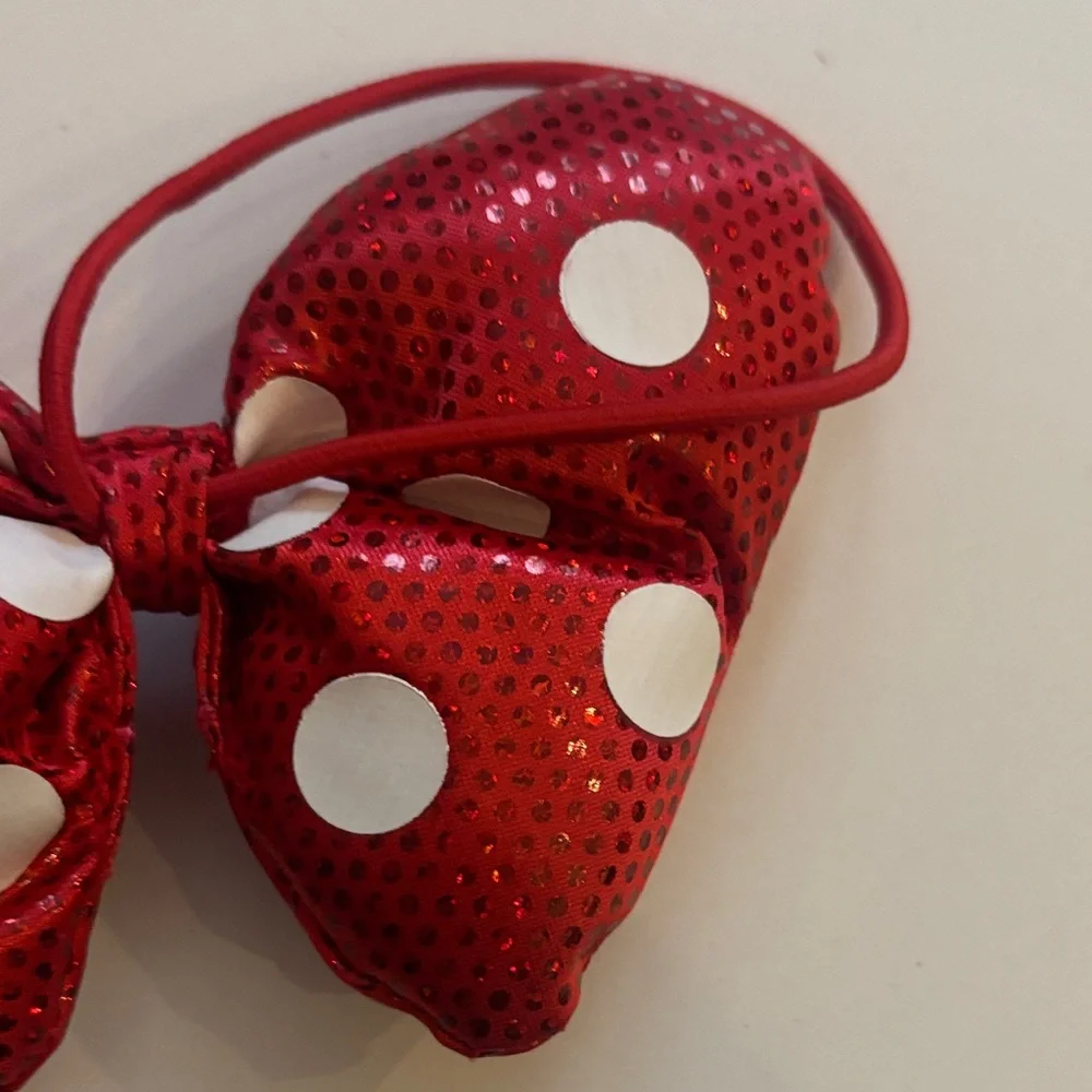 Disney Red and White Minnie Mouse Sequin Bow